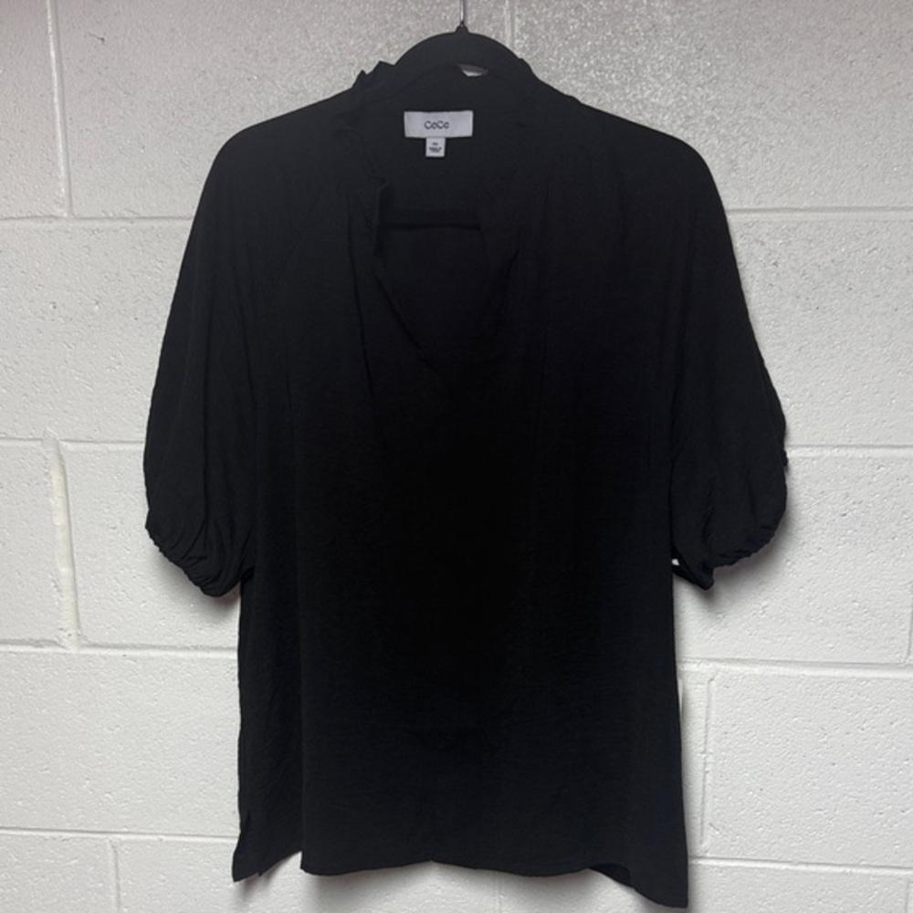 CeCe Elegant Black Blouse